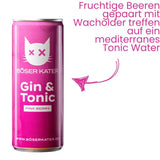 Böser Kater Gin & Tonic Pink Berry Ready to Drink 250ml Dose mit Spruch