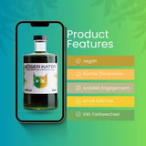 Böser Kater Magic Green Gin mit Farbwechsel - GiNFAMILY