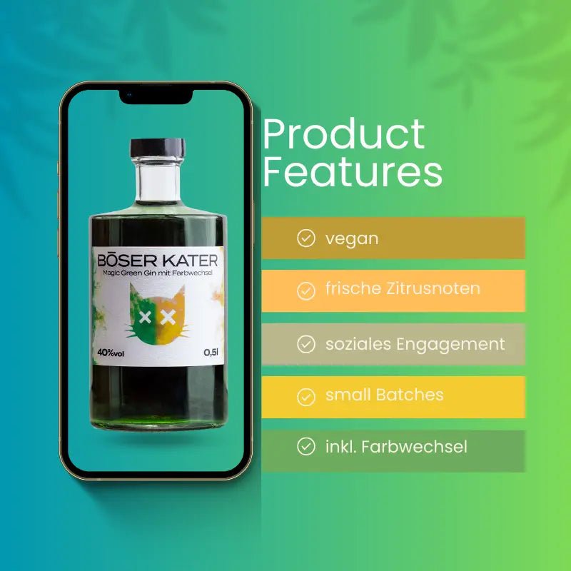 Böser Kater Magic Green Gin mit Farbwechsel - GiNFAMILY