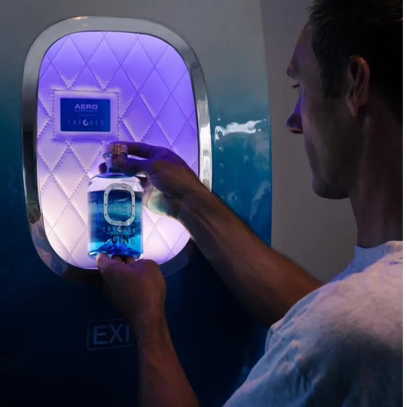 Christoph Vogel mit dem Layover Dry Gin Gate A42