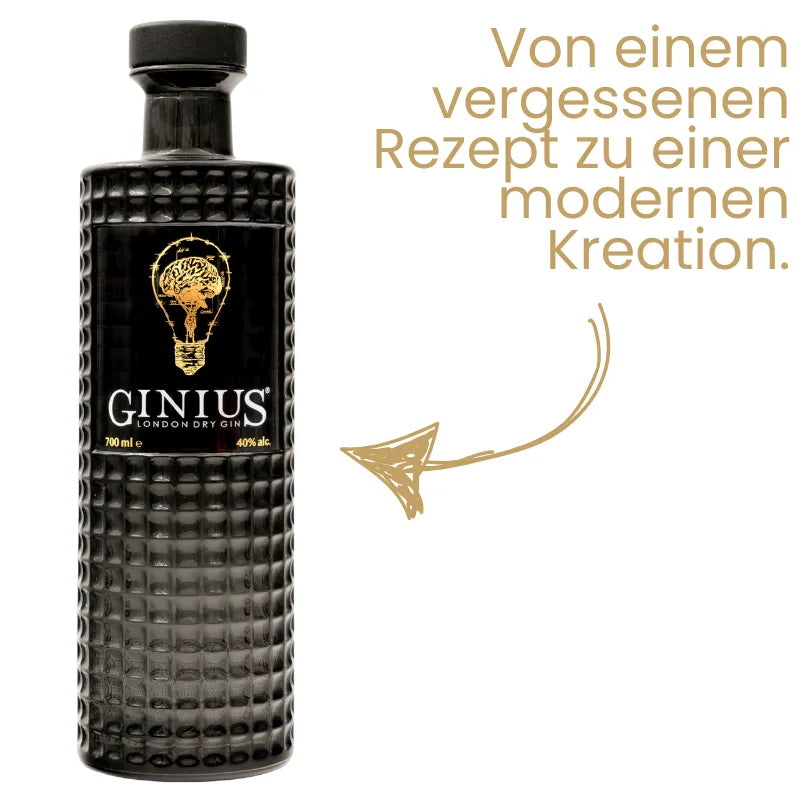 Ginius London Dry Gin mit Spruch