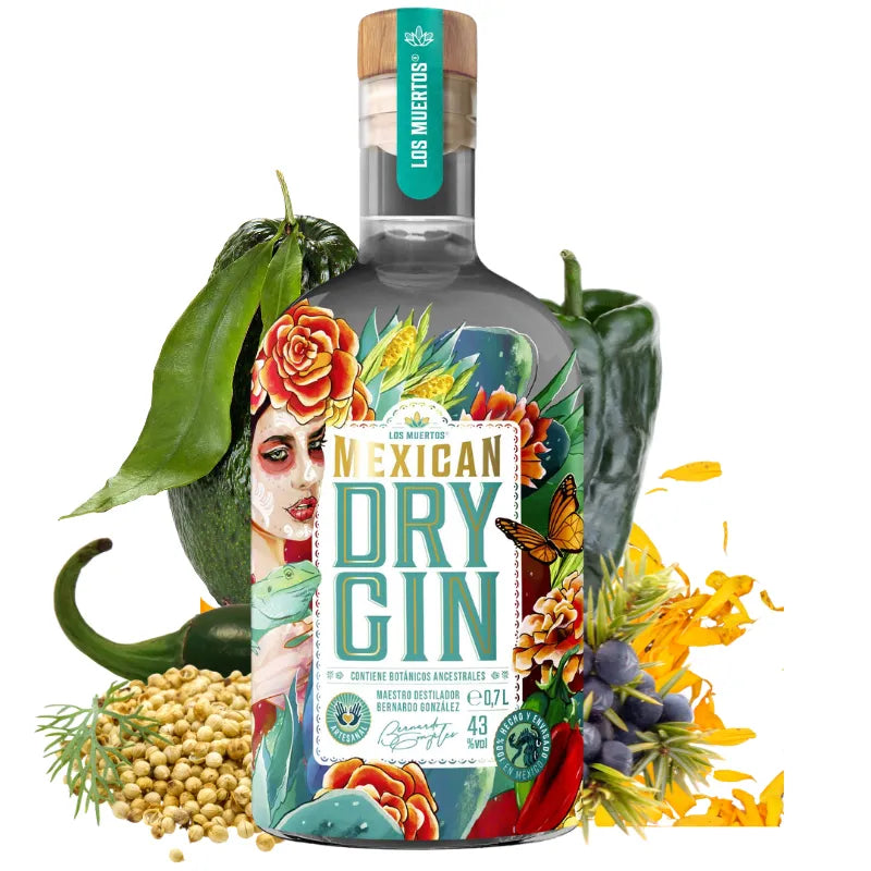 Los Muertos Mexican Dry Gin mit Botanicals