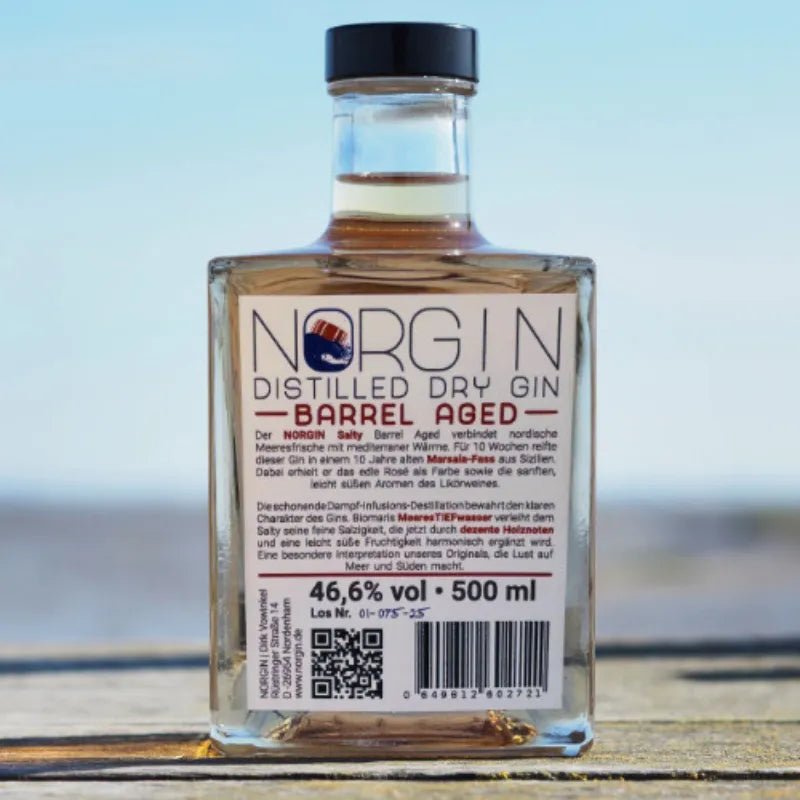 Norgin Salty Barrel Aged Sicilian Marsala Flaschenrückseite