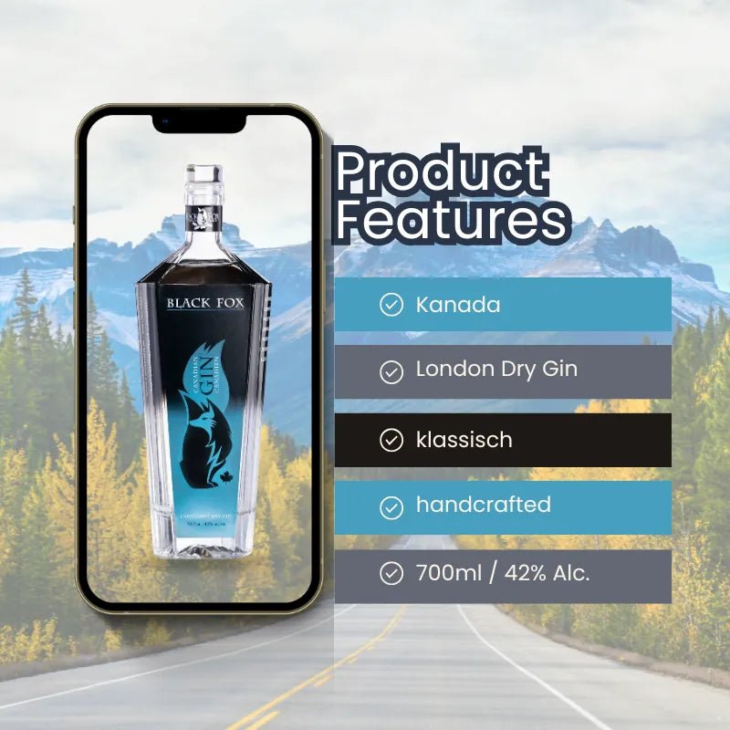 Product Features Black Fox Dry Gin