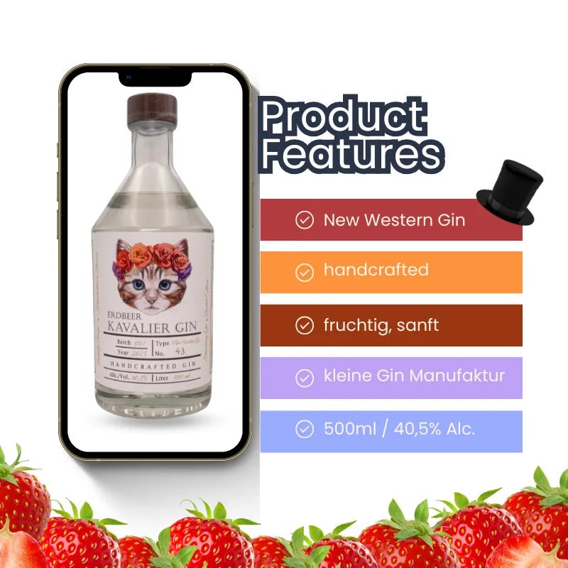 Product Features Lilienthal Erdbeer Kavalier Gin