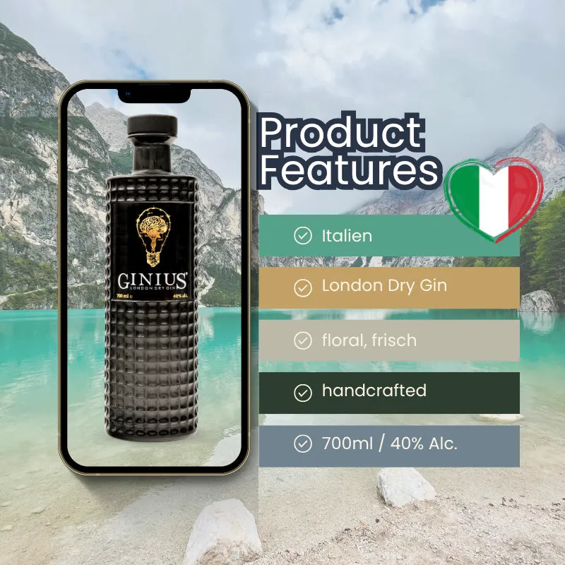 Produktinformationen Ginius London Dry Gin