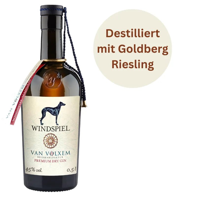 Windspiel Premium Dry Gin van Volxem - Destilliert mit Goldberg Riesling