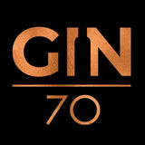 Logo des Gin70 aus Kupfer 