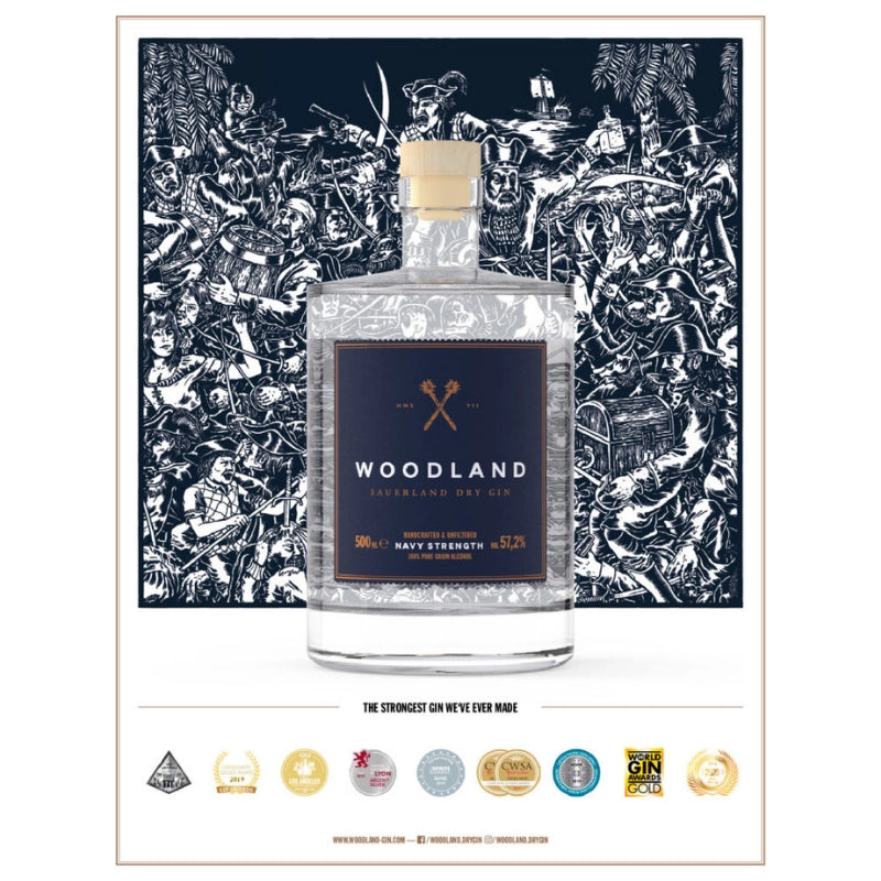 Woodland Sauerland Dry Gin Navy Strength Gin mit Auszeichnungen           