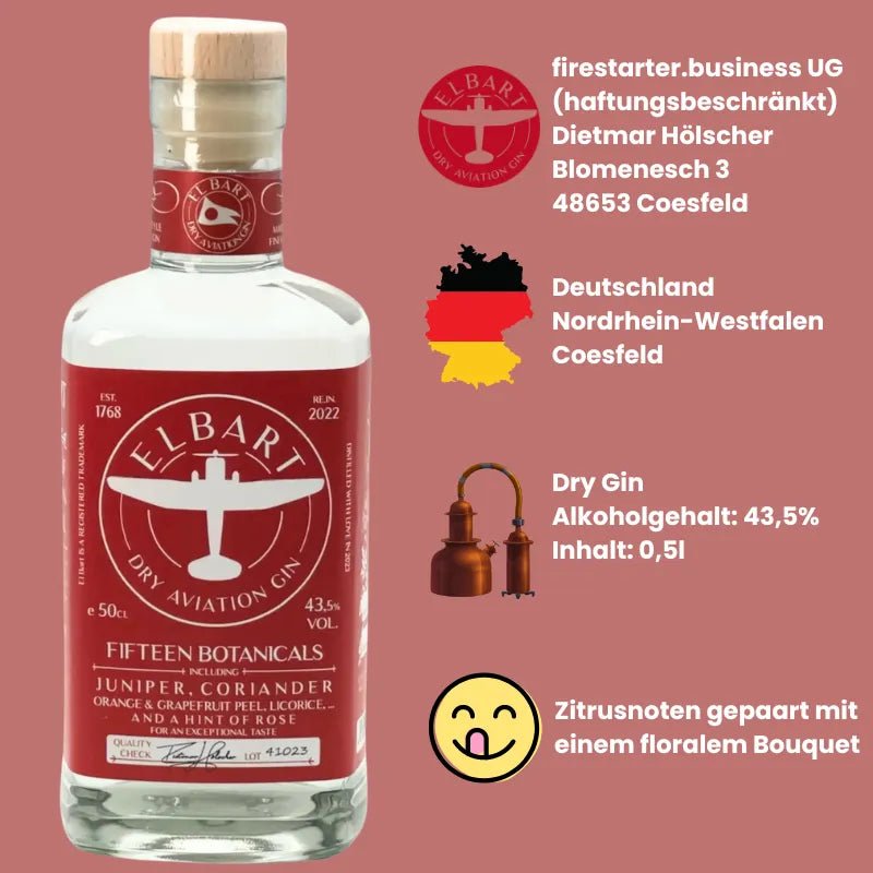 El Bart Dry Aviation Gin - GiNFAMILY