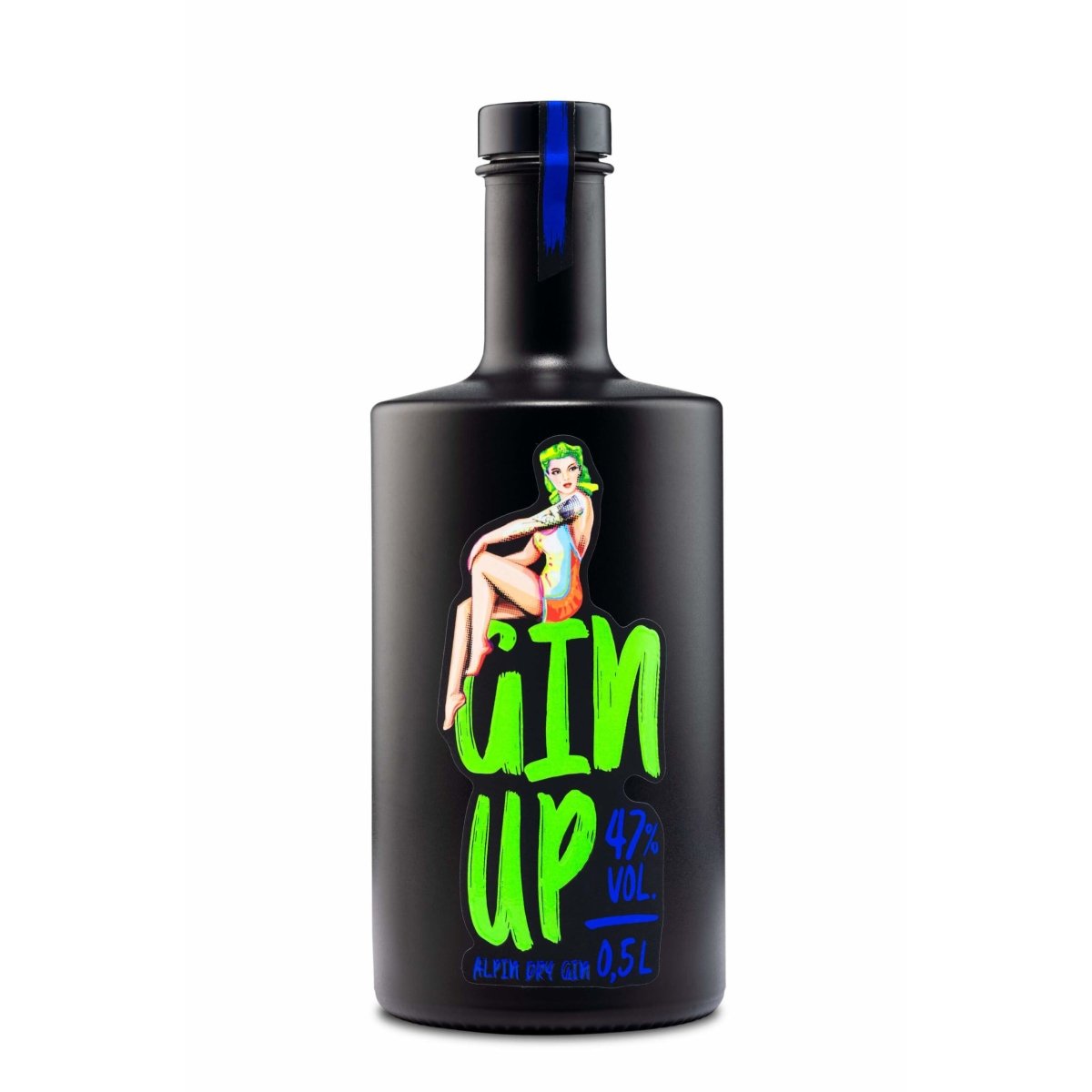 GinUp Alpin Dry Gin grün blaue Flasche