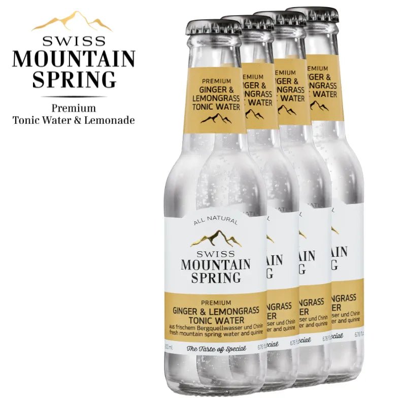 Swiss Mountain Spring Ginger & Lemongrass Tonic Water 4er - GiNFAMILY